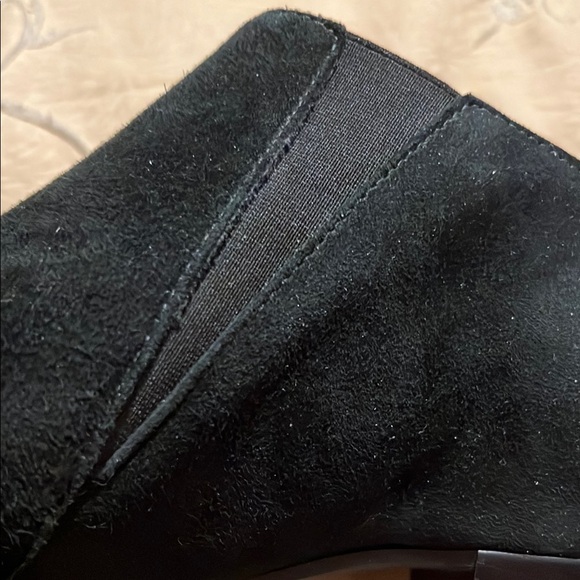 Women's Black Peep-Toe Ankle Boots 10 - Picture 5 of 7